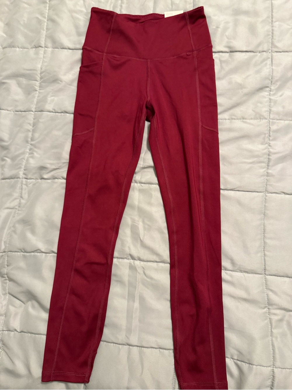 Victoria's Secret High-Waist Wine Red Leggings